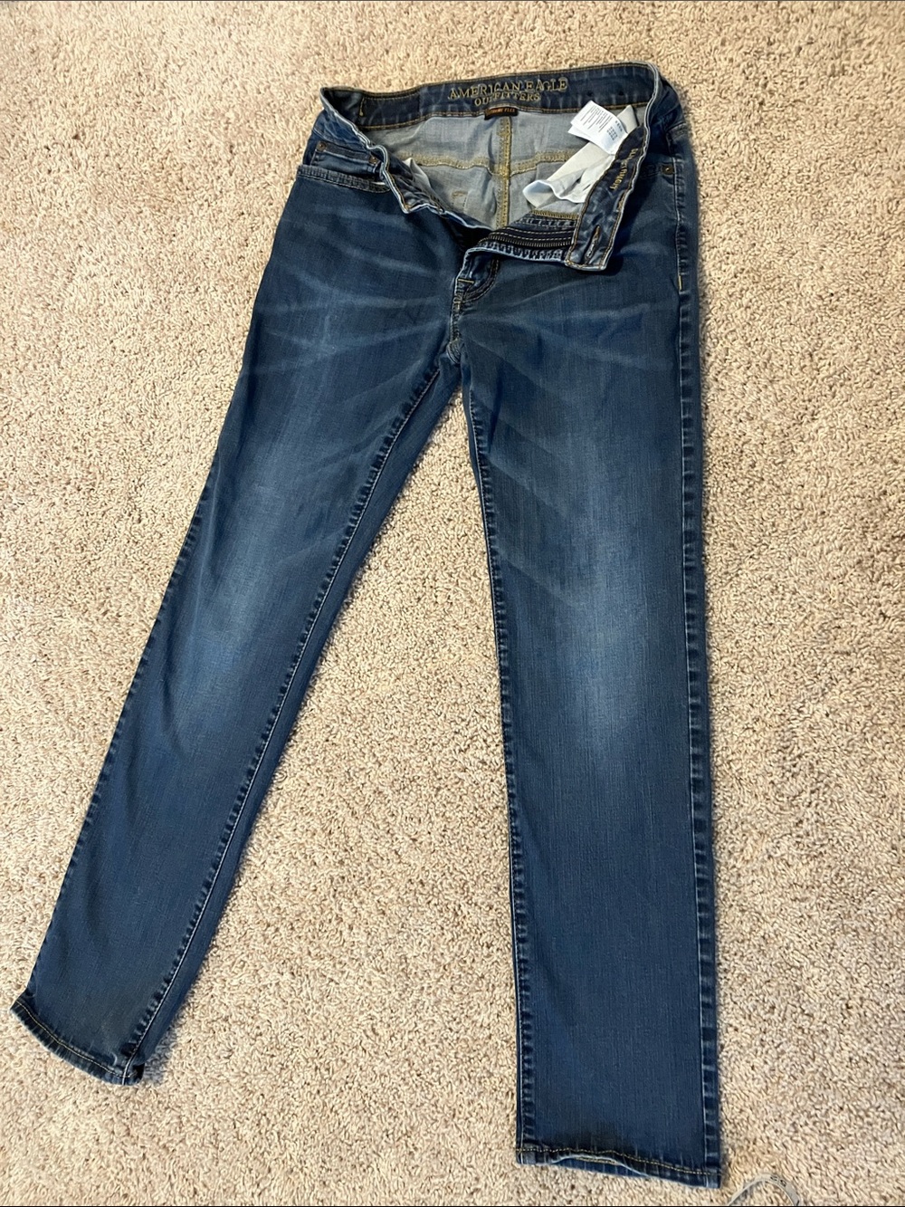 American Eagle Outfitters Men’s Slim Straight Jeans - Indigo Blue Wash